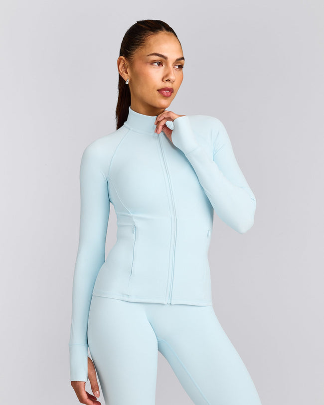 SoftMotion™ Jacket with Grey Logo | Cloud Blue