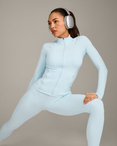 SoftMotion™ Jacket with Grey Logo | Cloud Blue