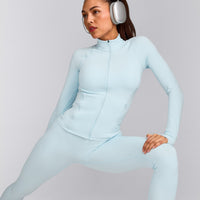 SoftMotion™ Jacket with Grey Logo | Cloud Blue