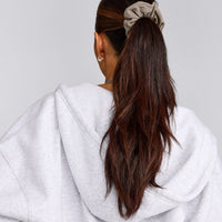 SoftMotion™ Scrunchie with Gray Logo | Minky