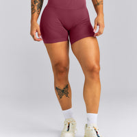 EnhanceLift™ Seamless High Rise Shorts New Branding | Burnt Maroon Red