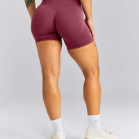 EnhanceLift™ Seamless High Rise Shorts New Branding | Burnt Maroon Red