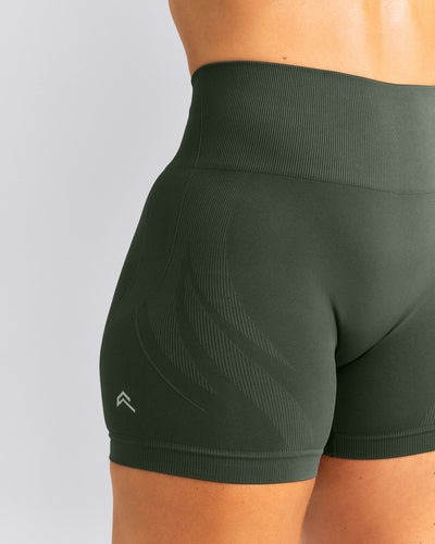 EnhanceLift™ Seamless High Rise Shorts New Branding | Dark Khaki