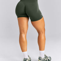 EnhanceLift™ Seamless Mid Rise Shorts New Branding | Dark Khaki