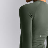 Oner Seamless Fitted Long Sleeve Top New Branding | Dark Khaki