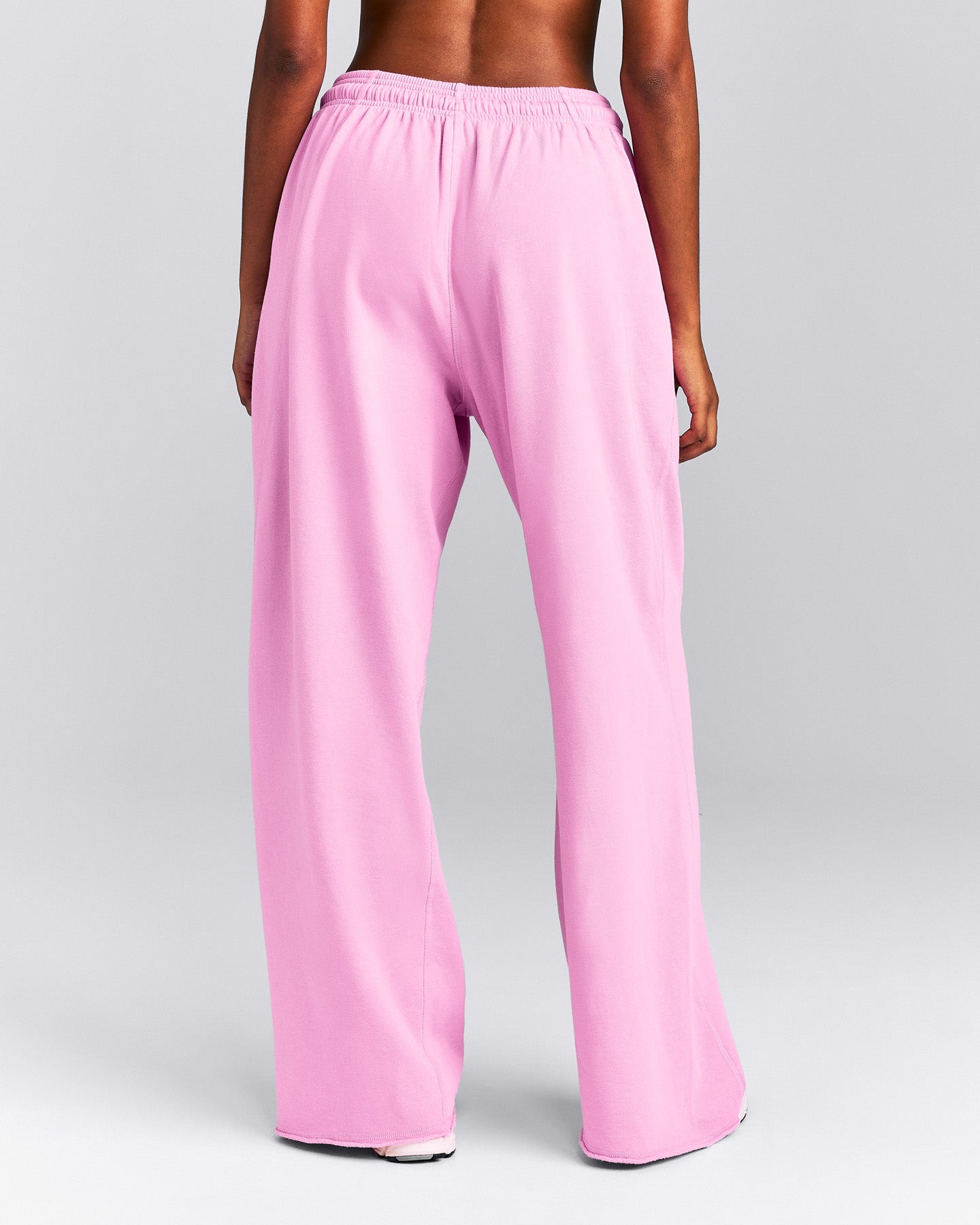 Cotton Vintage Lounge Wide Leg Joggers | Rose Pink
