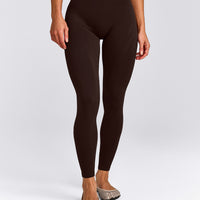 EnhanceLift™ Seamless Leggings with Gray Logo | 70% Cocoa