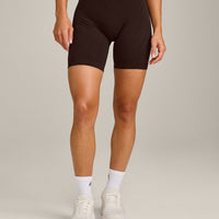 EnhanceLift™ Seamless Shorts with Grey Logo | 70% Cocoa