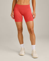EnhanceLift™ Seamless Shorts with Grey Logo | Dark Charged Coral