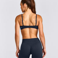 EnhanceLift™ Seamless Minimal Bralette with Gray Logo | True Blue