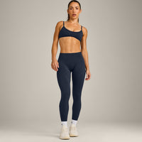 EnhanceLift™ Seamless Minimal Bralette with Grey Logo | True Blue