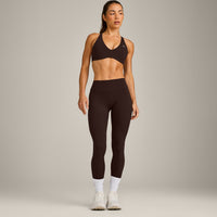 UnifiedMove™ Cross Back Sports Bra with Reflective Logo | 70% Cocoa