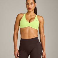 UnifiedMove™ Cross Back Sports Bra with Reflective Logo | Citrus Green