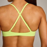 UnifiedMove™ Cross Back Sports Bra with Reflective Logo | Citrus Green