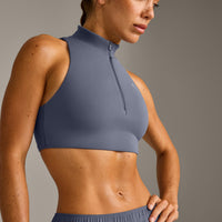 EasyLift™ Zip High Neck Sports Bra New Branding | Dark Granite Blue