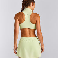 EasyLift™ Zip High Neck Sports Bra New Branding | Meadow Mist Green