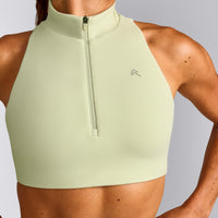EasyLift™ Zip High Neck Sports Bra New Branding | Meadow Mist Green