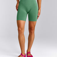 EffortlessLift™ Seamless High Rise Shorts New Branding | Frosted Emerald