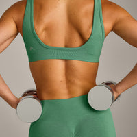 EffortlessLift™ Seamless Square Neck Sports Bra New Branding | Frosted Emerald