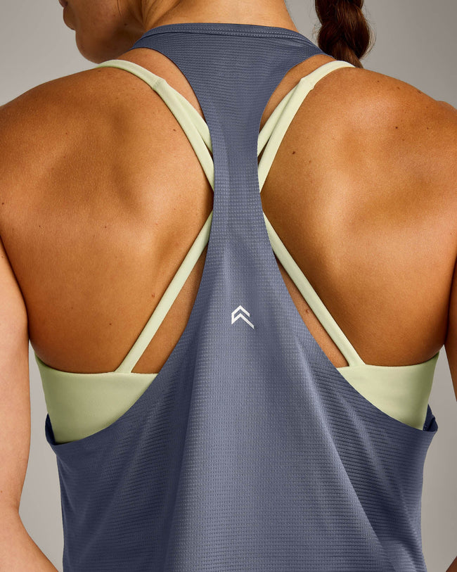 PrecisionMove™ Drop Armhole Tank Top | Granite Blue