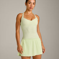 UnifiedMove™ T Back Mid Vest with Built in Bra Shelf New Branding | Meadow Mist Green