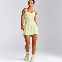 UnifiedMove™ T Back Mid Vest with Built in Bra Shelf New Branding | Meadow Mist Green