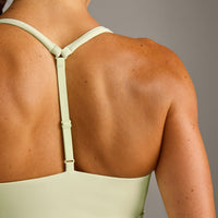 UnifiedMove™ T Back Mid Vest with Built in Bra Shelf New Branding | Meadow Mist Green