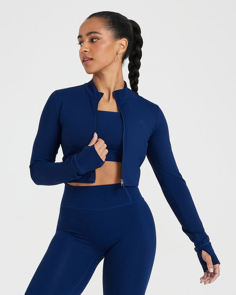 Yoga Crop Top Yoga Jacket Women's Spring Summer New Sportswear Running Top  Cardigan Top Deportivo Mujer Camisetas Color: 8004 Royal Blue Coat, Size: XL  61-66kg