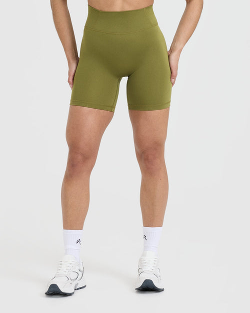 Oner Modal Timeless High Waisted Shorts | Olive Green