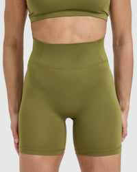 Timeless High Waisted Shorts | Olive Green