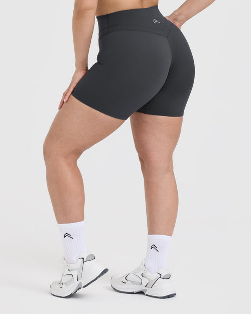 Unified High Waisted Shorts 6" | Coal