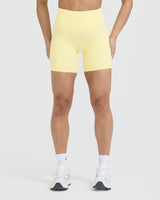 Unified High Waisted Shorts 6" | Sherbert Yellow
