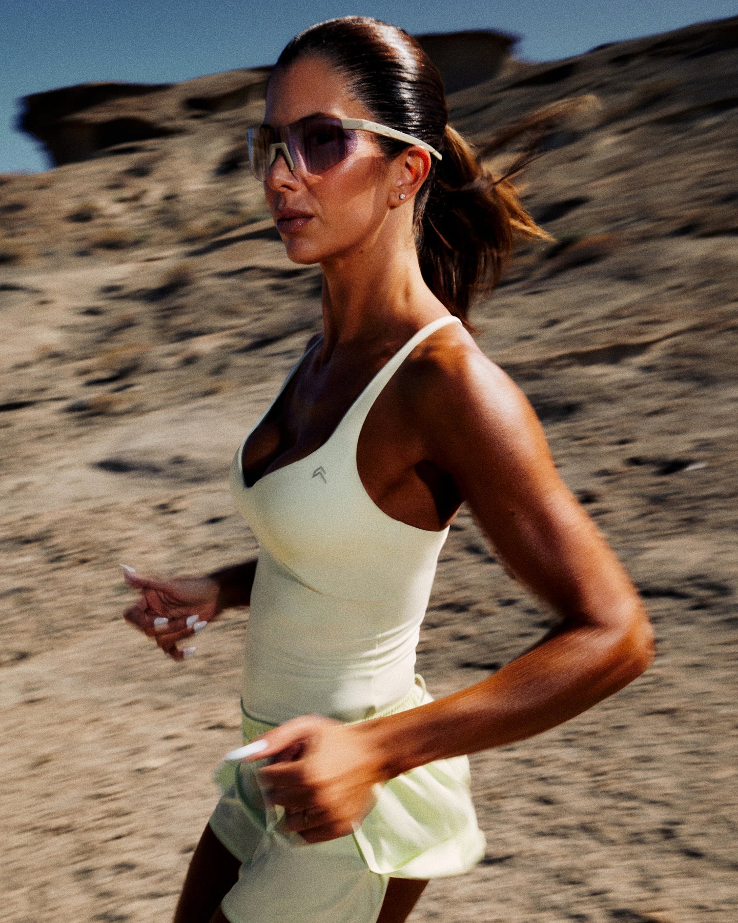 UnifiedMove™ T Back Mid Vest with Built in Bra Shelf New Branding | Meadow Mist Green