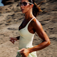 UnifiedMove™ T Back Mid Vest with Built in Bra Shelf New Branding | Meadow Mist Green