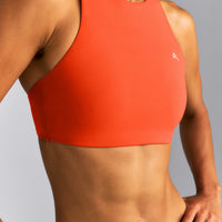 EasyLift™ High Neck Sports Bra New Branding | Vivid Orange