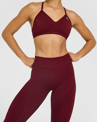 EnhanceLift™ Seamless Leggings with White Logo | Rosewood