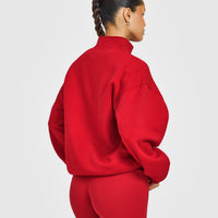 Foundations 1/4 Zip Sweatshirt | Toasted Red