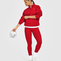 Foundations 1/4 Zip Sweatshirt | Toasted Red