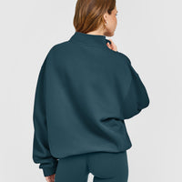 Foundations 1/4 Zip Sweatshirt | Oil Blue