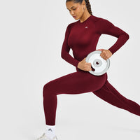 Go To Seamless Fitted Long Sleeve Top | Rosewood