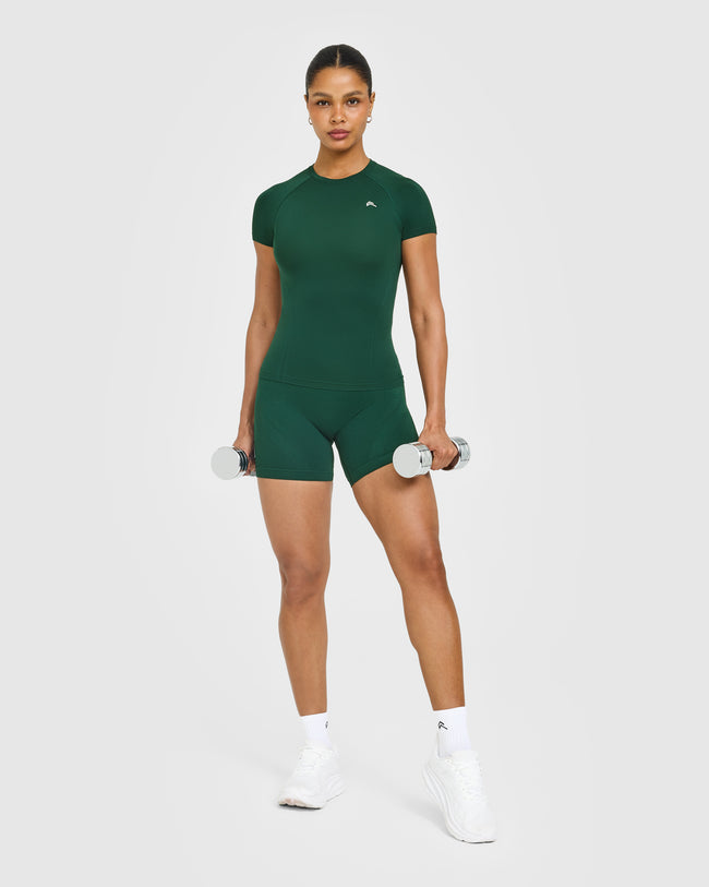 Go To Seamless Fitted Top | Racing Green