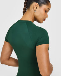 Go To Seamless Fitted Top | Racing Green