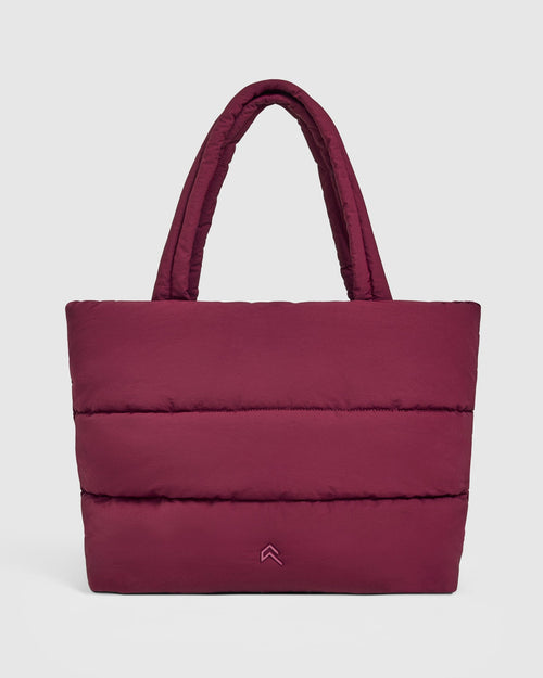 Quilted Tote Bag | Deep Cherry