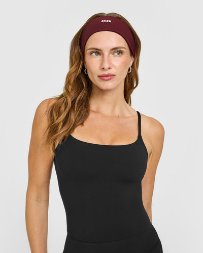 SoftMotion™ Headband with White Logo | Light Rosewood