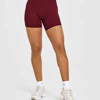 SoftMotion™ High Waisted Shorts 6" with White Logo | Light Rosewood