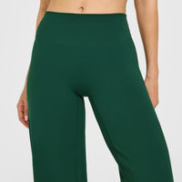 SoftMotion™ Straight Leg Bottoms with White Logo | Dark Racing Green