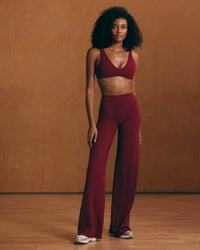 SoftMotion™ Straight Leg Bottoms with White Logo | Light Rosewood