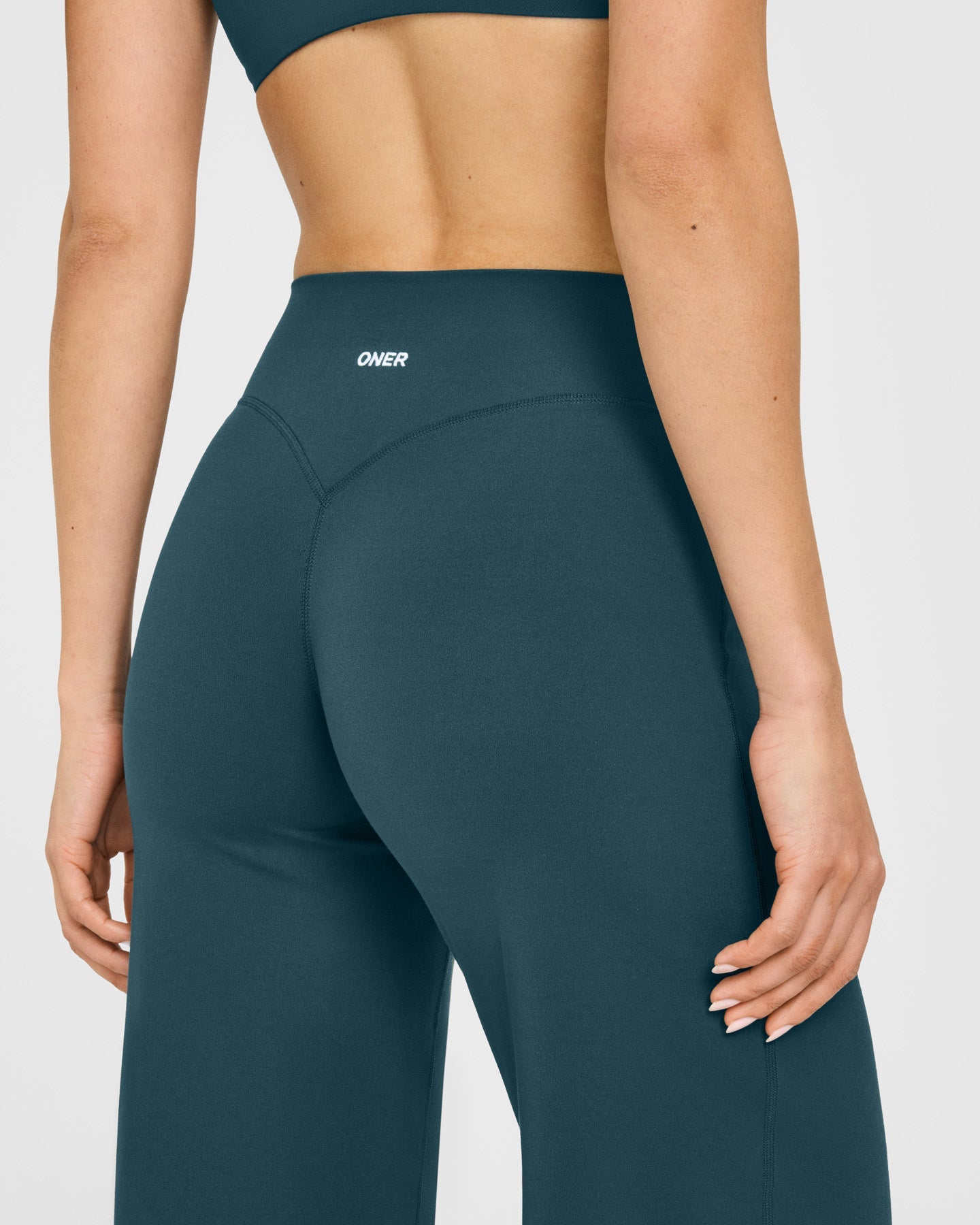 SoftMotion™ Straight Leg Bottoms with White Logo | Oil Blue