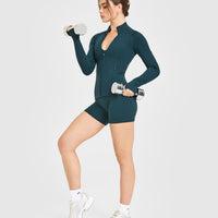 SoftMotion™ Jacket with White Logo | Oil Blue