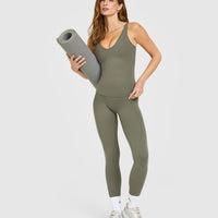 SoftMotion™ Scoop Neck Vest with White Logo | Alpine Green